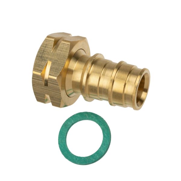 USYSTEMS штуцер с накидной гайкой латунный для труб PE-Xa 25-G1″ НГ, тип 2