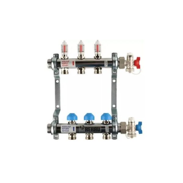 Коллектор, 1″, HKV-D 3, выход-3/4″ ЕК, нержавеющая сталь «Rehau»