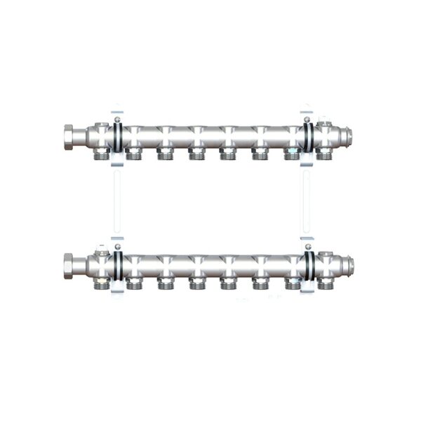 Коллекторная группа НГ 1″, 8 контуров 3/4″ EK, нержавеющая сталь «ELSEN»