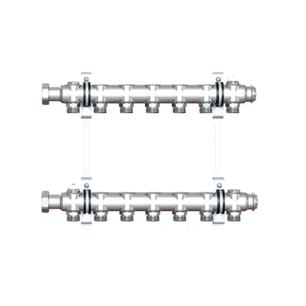 Коллекторная группа НГ 1″, 7 контуров 3/4″ EK, нержавеющая сталь «ELSEN»