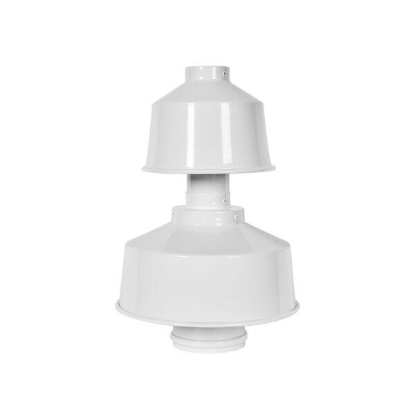 ROMMER Оголовок с ветрозащитой D 60/100 БЕЛЫЙ (Алюминий)