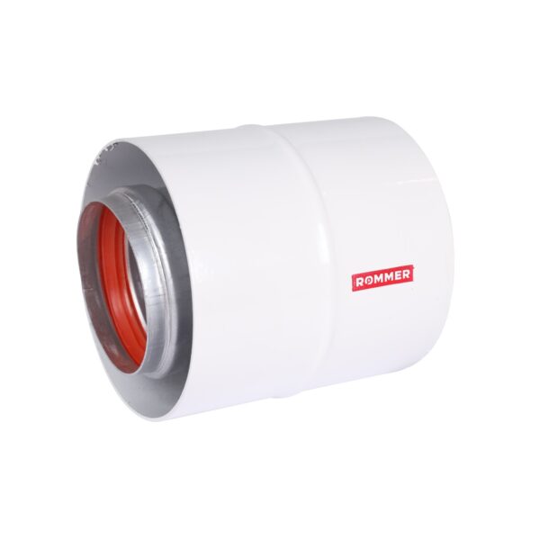 ROMMER Начальный участок вертикальный коакс. 60/100 (Bosch, Buderus, Navien S/C/E, Baxi ECO Nova/Classic,   Baltur, Лемакс, Fondital  ) в комплекте фланец