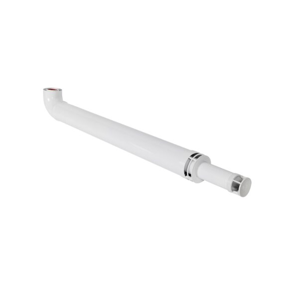 ROMMER Комплект дымохода АНТИЛЕД 60/100 — 1220мм (Bosch, Buderus, Navien S/C/E, Baxi ECO Nova/Classic,   Baltur, Fondital  ) в комплекте фланец