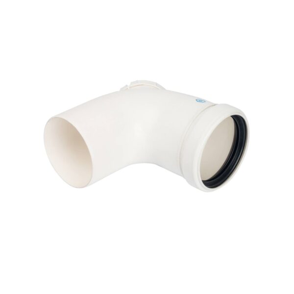STOUT Элемент дымохода конденсац. угол 87° с инспекцией DN80 м/п PP-FE