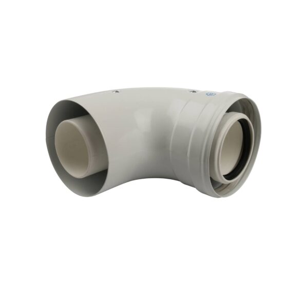 STOUT Элемент дымохода конденсац. угол 90° DN60/100 м/п с инспекционным окном PP-FE