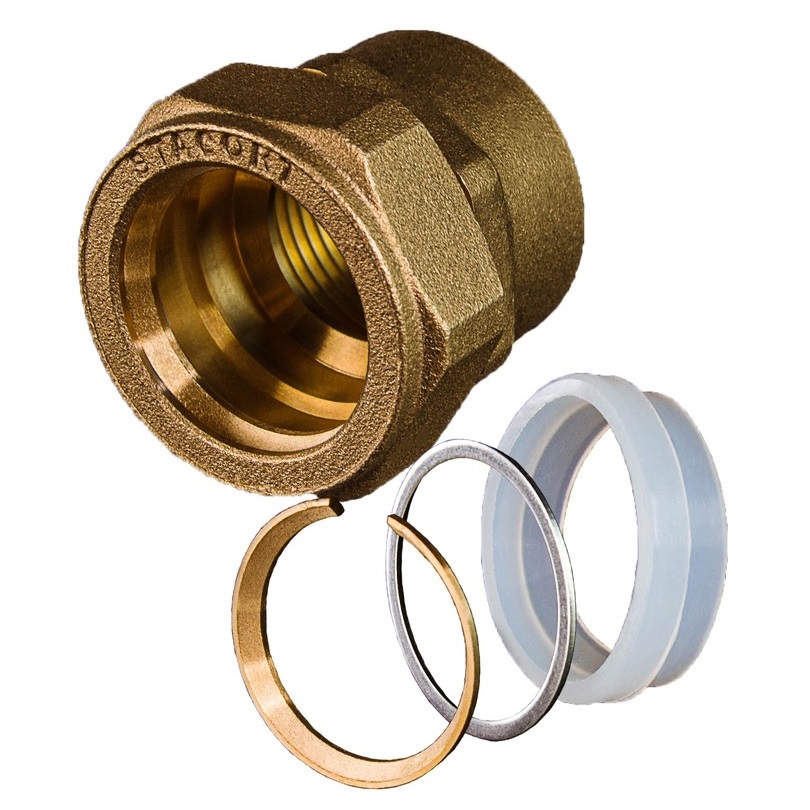 STACORT cоединение муфта ВР 40 х 1 1/2″ никель