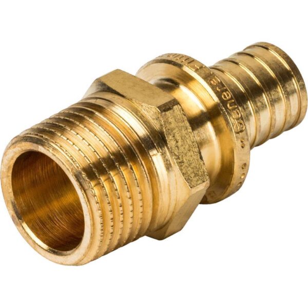 STOUT Переходник с наружной резьбой 16xR 1/2″ для труб из сшитого полиэтилена аксиальный
