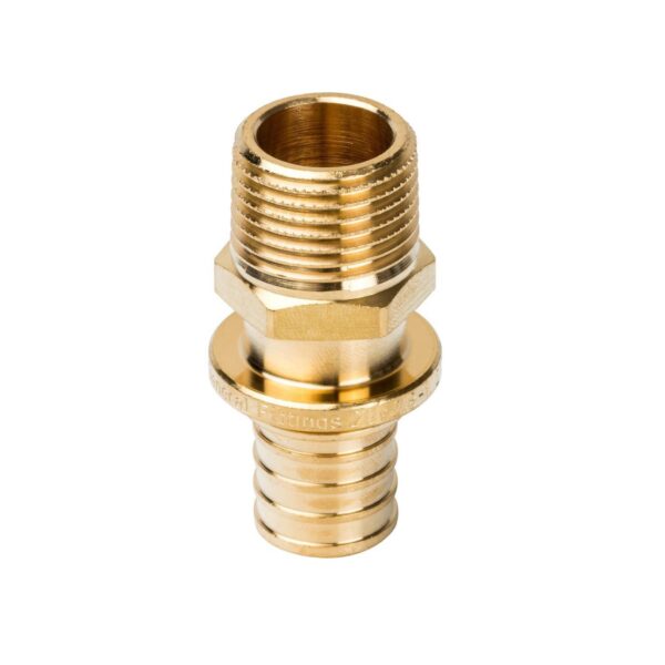 STOUT Переходник с наружной резьбой 20xR 1/2″ для труб из сшитого полиэтилена аксиальный