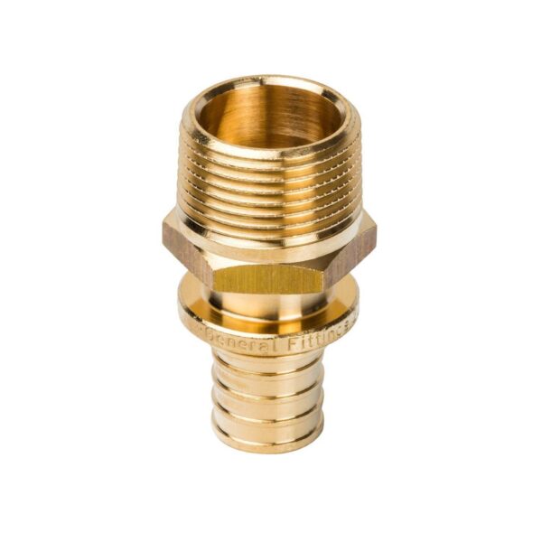 STOUT Переходник с наружной резьбой 20xR 3/4″ для труб из сшитого полиэтилена аксиальный