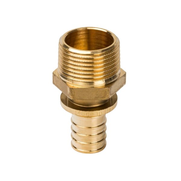STOUT Переходник с наружной резьбой 25xR 1″ для труб из сшитого полиэтилена аксиальный