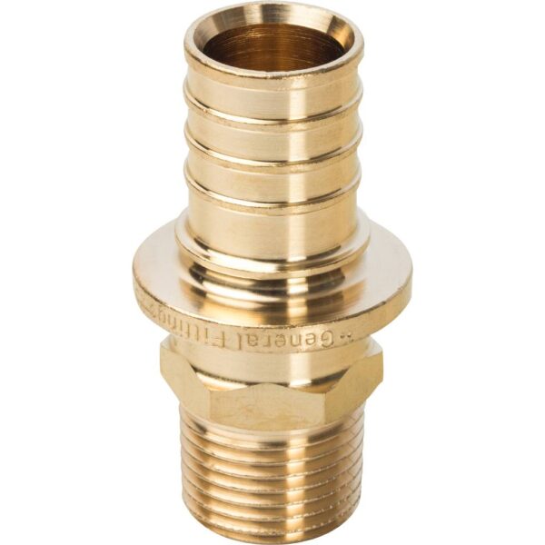 STOUT Переходник с наружной резьбой 25xR 1/2″ для труб из сшитого полиэтилена аксиальный