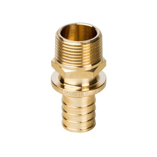 STOUT Переходник с наружной резьбой 25xR 3/4″ для труб из сшитого полиэтилена аксиальный