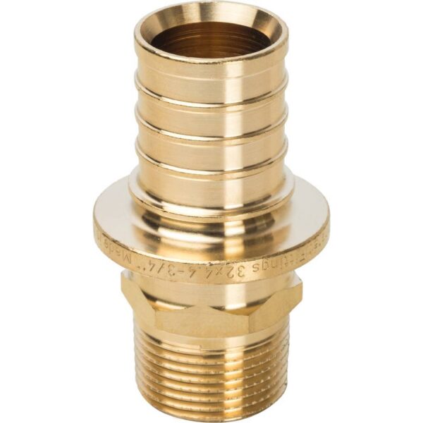 STOUT Переходник с наружной резьбой 32xR 3/4″ для труб из сшитого полиэтилена аксиальный