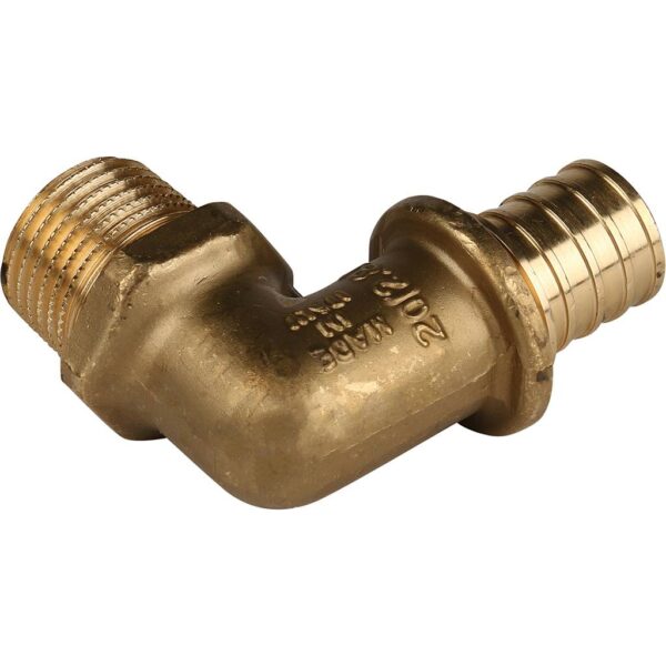 STOUT Угольник-переходник с наружной резьбой 20xR 1/2″ для труб из сшитого полиэтилена аксиальный