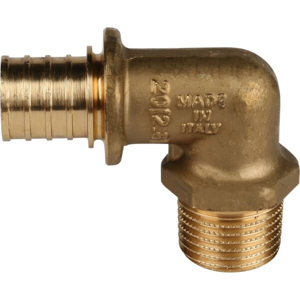 STOUT Угольник-переходник с наружной резьбой 20xR 1/2″ для труб из сшитого полиэтилена аксиальный