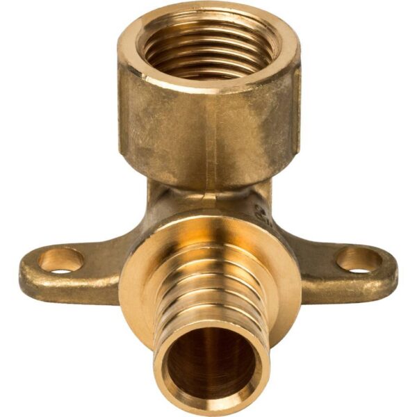 STOUT Угольник настенный с креплением 20xRp 1/2″ для труб из сшитого полиэтилена аксиальный