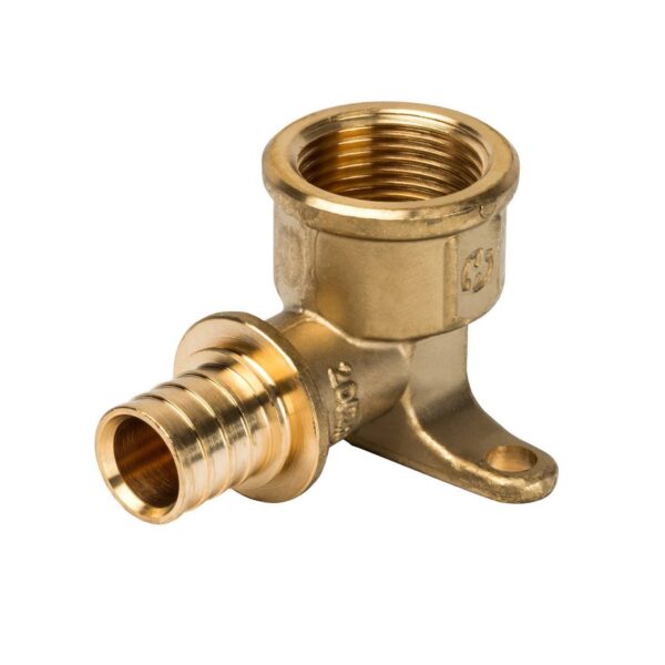 STOUT Угольник настенный с креплением 20xRp 3/4″ для труб из сшитого полиэтилена аксиальный