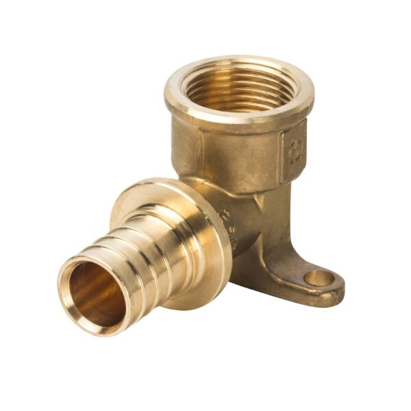 STOUT Угольник настенный с креплением 25xRp 3/4″ для труб из сшитого полиэтилена аксиальный