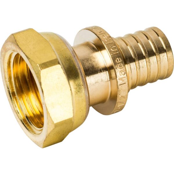 STOUT Переходник с накидной гайкой 16xG 1/2″ для труб из сшитого полиэтилена аксиальный