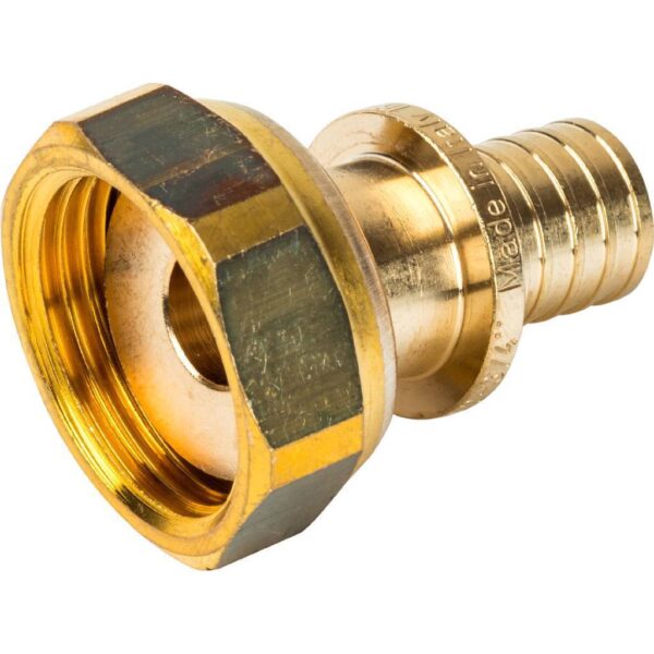 STOUT Переходник с накидной гайкой 16xG 3/4″ для труб из сшитого полиэтилена аксиальный