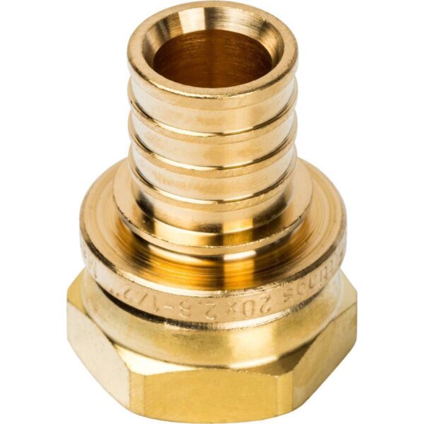 STOUT Переходник с накидной гайкой 20xG 1/2″ для труб из сшитого полиэтилена аксиальный
