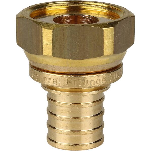 STOUT Переходник с накидной гайкой 20xG 3/4″ для труб из сшитого полиэтилена аксиальный