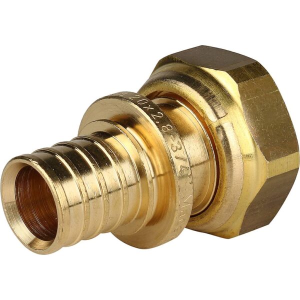 STOUT Переходник с накидной гайкой 20xG 3/4″ для труб из сшитого полиэтилена аксиальный