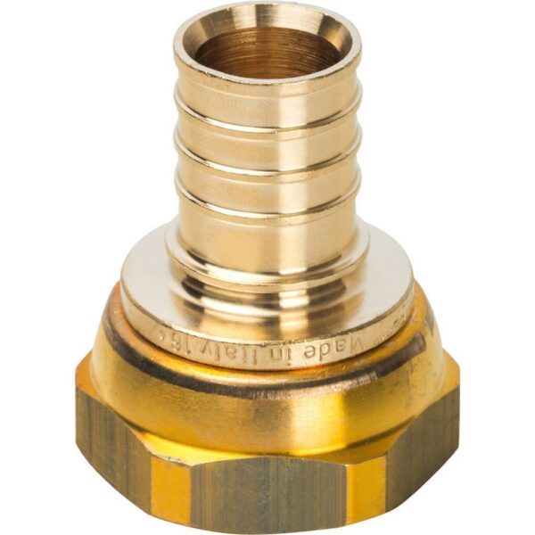 STOUT Переходник с накидной гайкой 25xG 1″ для труб из сшитого полиэтилена аксиальный