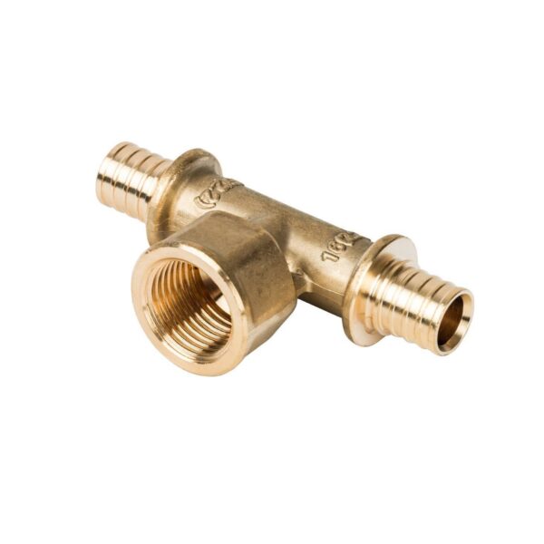 STOUT Тройник-переходник с внутренней резьбой 16xR 1/2″ для труб из сшитого полиэтилена аксиальный