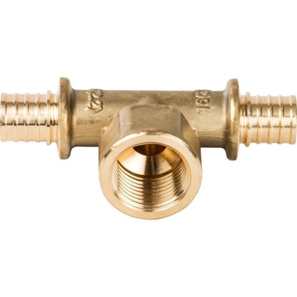 STOUT Тройник-переходник с внутренней резьбой 16xR 1/2″ для труб из сшитого полиэтилена аксиальный
