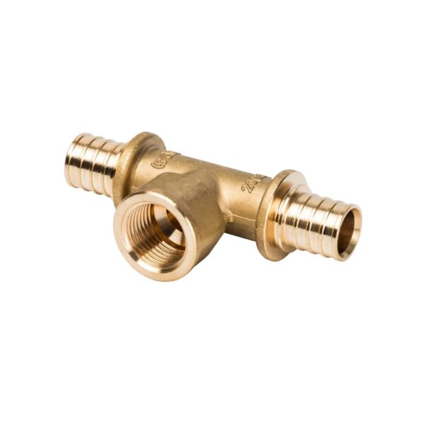 STOUT Тройник-переходник с внутренней резьбой 20xR 1/2″ для труб из сшитого полиэтилена аксиальный