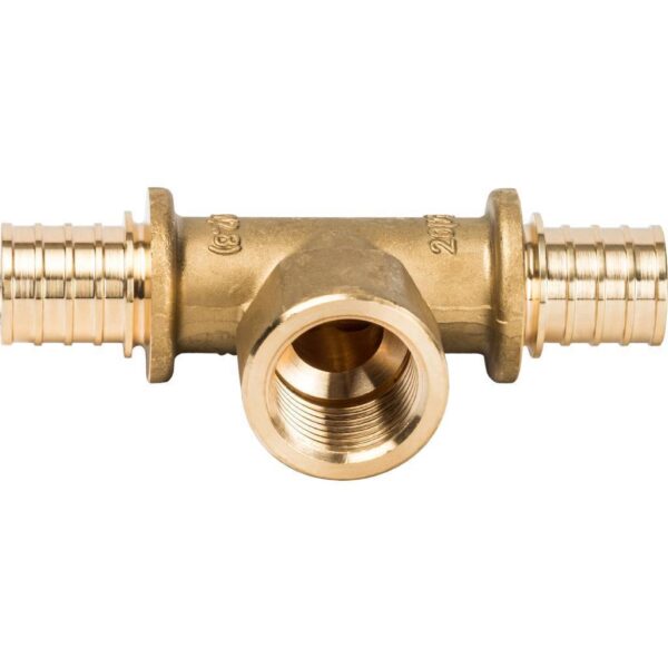 STOUT Тройник-переходник с внутренней резьбой 20xR 1/2″ для труб из сшитого полиэтилена аксиальный