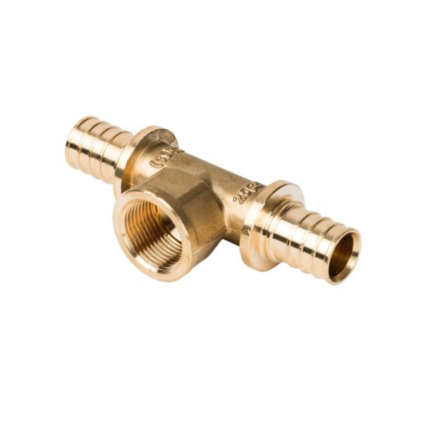 STOUT Тройник-переходник с внутренней резьбой 25xR 3/4″ для труб из сшитого полиэтилена аксиальный