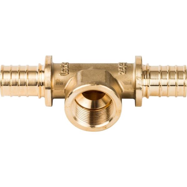 STOUT Тройник-переходник с внутренней резьбой 25xR 3/4″ для труб из сшитого полиэтилена аксиальный