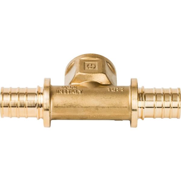 STOUT Тройник-переходник с внутренней резьбой 25xR 3/4″ для труб из сшитого полиэтилена аксиальный