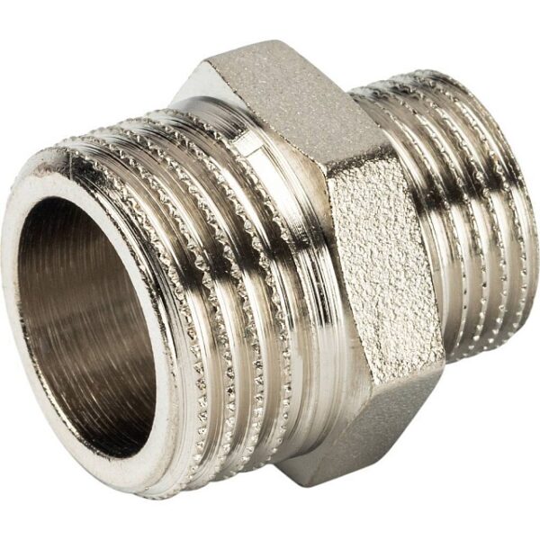 STOUT Ниппель НН переходной никелированный 1/2х3/8″