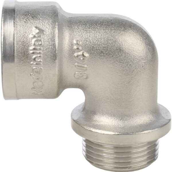STOUT Угольник с упором НВ никелированный 3/4″