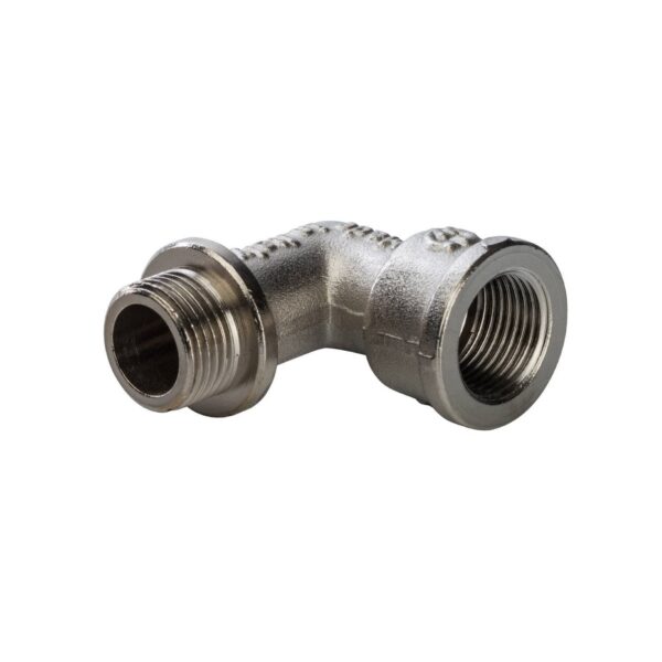 STOUT Угольник с упором НВ никелированный 3/8″