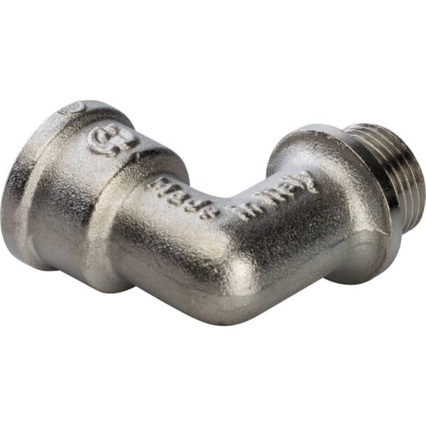 STOUT Угольник с упором НВ никелированный 3/8″