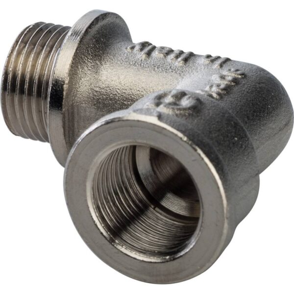 STOUT Угольник с упором НВ никелированный 3/8″