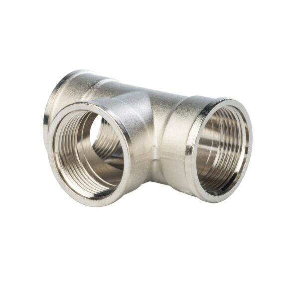 STOUT Тройник ВВ никелированный 1 1/4″