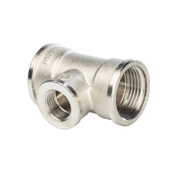 STOUT Тройник ВВ переходной никелированный 1х1/2х1″