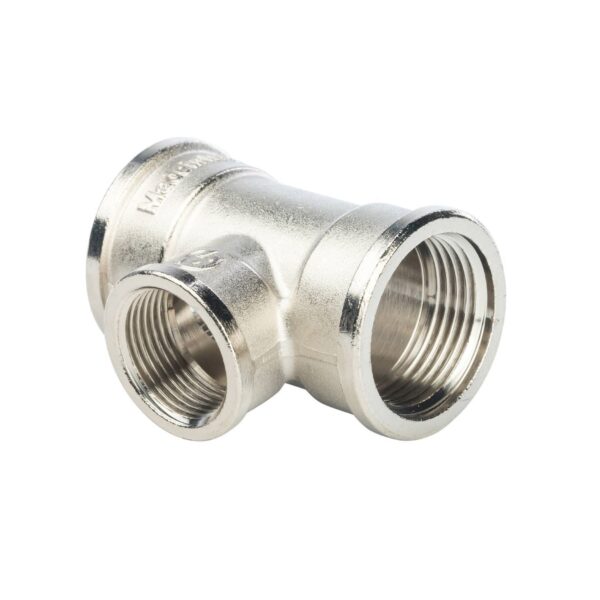 STOUT Тройник ВВ переходной никелированный 1х3/4х1″