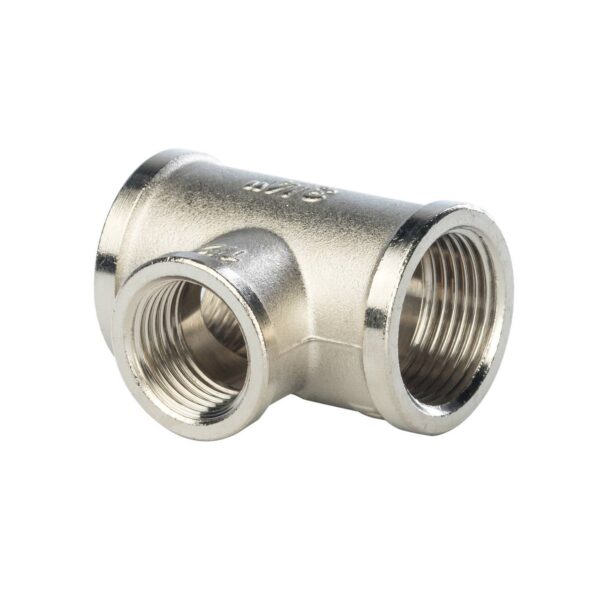 STOUT Тройник ВВ переходной никелированный 3/4х1/2х3/4″