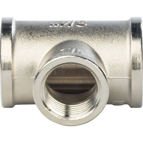 STOUT Тройник ВВ переходной никелированный 3/4х1/2х3/4″