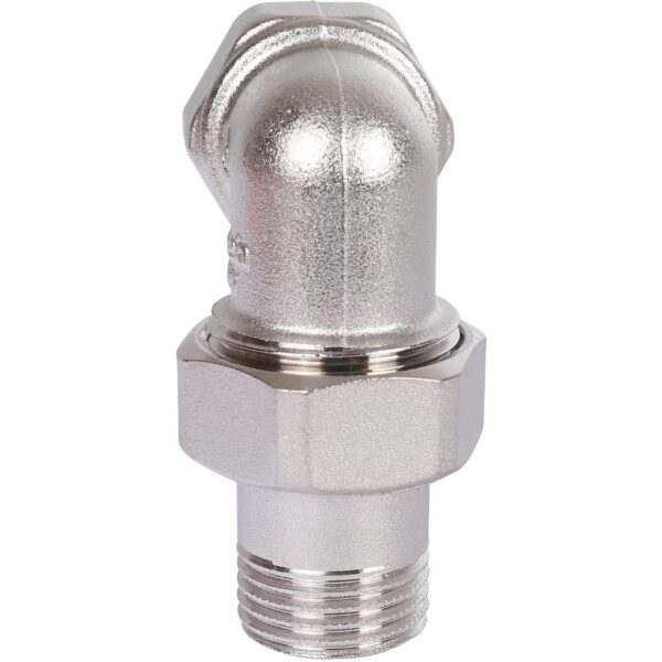 STOUT Разъемное угловое соединение американка ВН, никелированное 1/2″