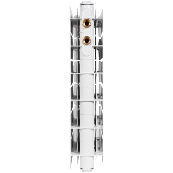 STOUT TITAN VENTIL 350 8 секций радиатор биметаллический нижнее правое подключение (белый RAL 9016)