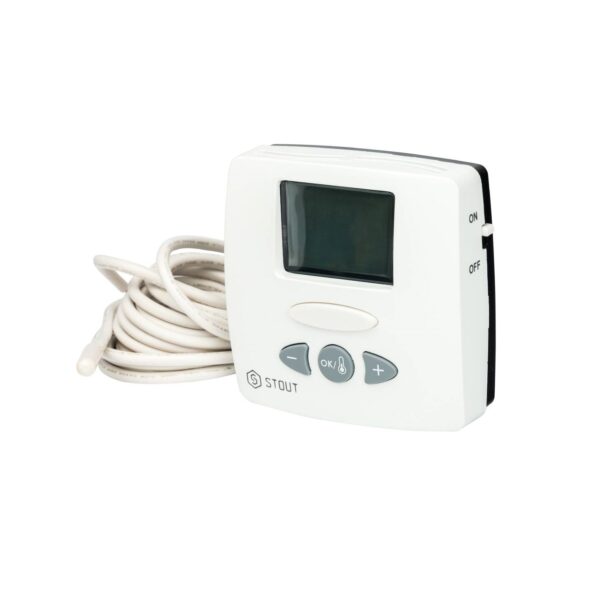 STOUT Термостат комнатный электронный WFHT-LCD. С выносным датчиком