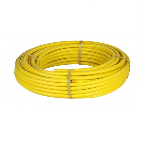 Труба STACORT гофрированная Dn 20 отожженная нерж. сталь с п/э покрытием желтая