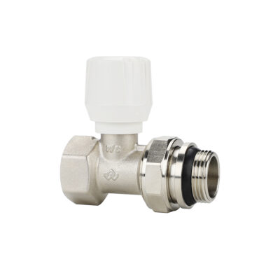 Радиаторный клапан (вентиль) ручной регулировки Varmega, 1/2″ ВР-НР, прямой, с самоуплотняющимся полусгоном (VM10113)